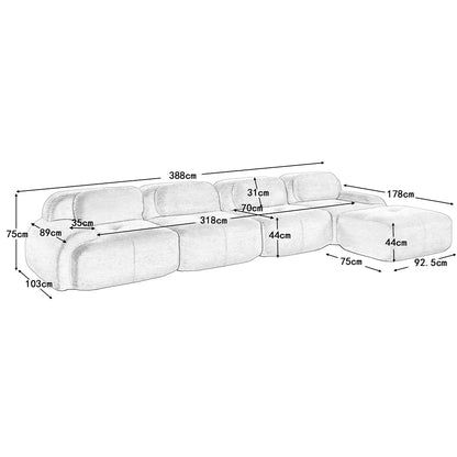 Zachte hoekbank voor elke woonkamer