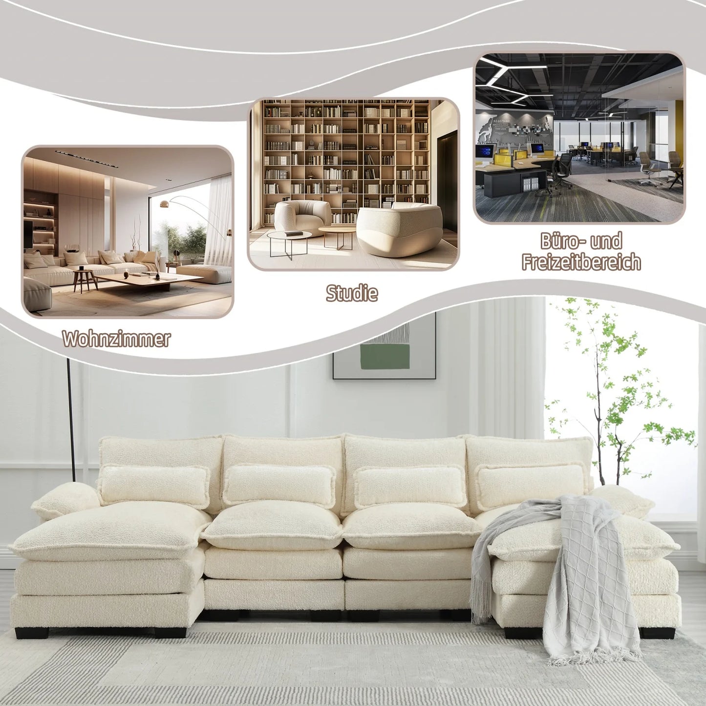 Modulaire loungebank met comfort