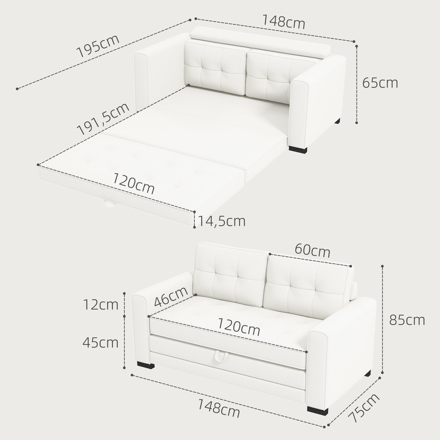 Luxe slaapbank met comfort
